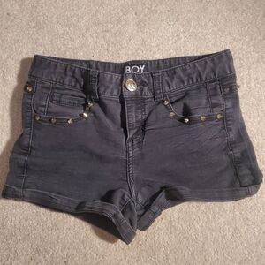 Black Studded Women's Denim Shorts BOY London